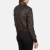 Westa A-2 Brown Leather Bomber Jacket - Image 4